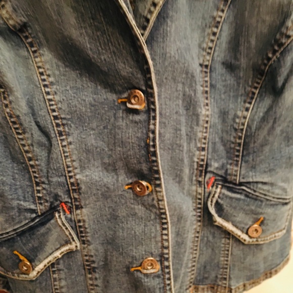 Tommy Hilfiger Distressed Jean Jacket XL - Picture 5 of 10